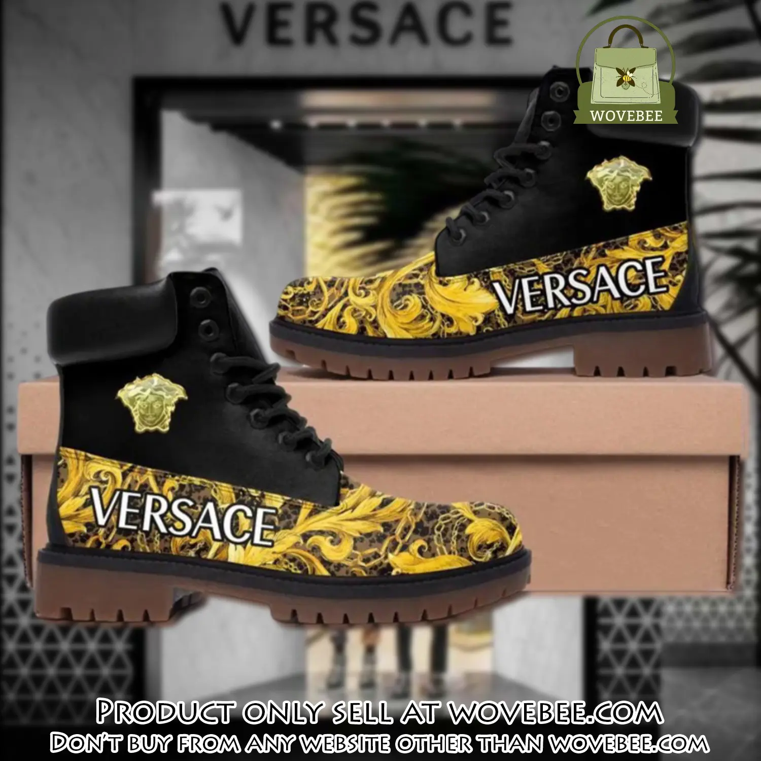 Versace medusa golden luxury brand boots premium gifts for men women wvb5002051
